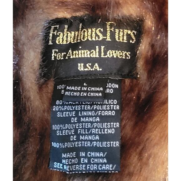 Fabulous Furs Denim Jeans Faux Fur Lined Jacket Button Women's Size L USA - Picture 4 of 8